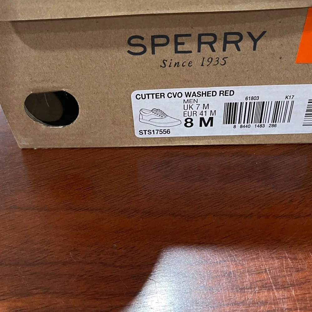 Sperry Top Sider Shoes cutter‎ cvo washed red men’s shoes size 8